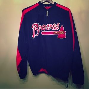 Majestic stitched Braves Pull Over
